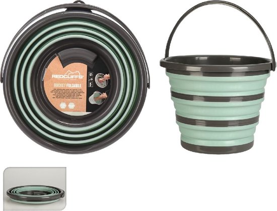 Emmer Opvouwbaar 10l Groen van Merkloos