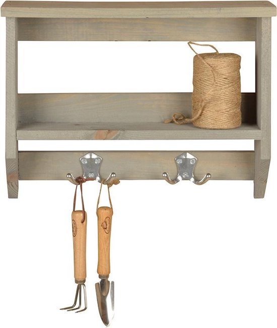 Esschert Design Wandrek 9,7 X 39 X 28,9 Cm Hout Grijs van Esschert Design