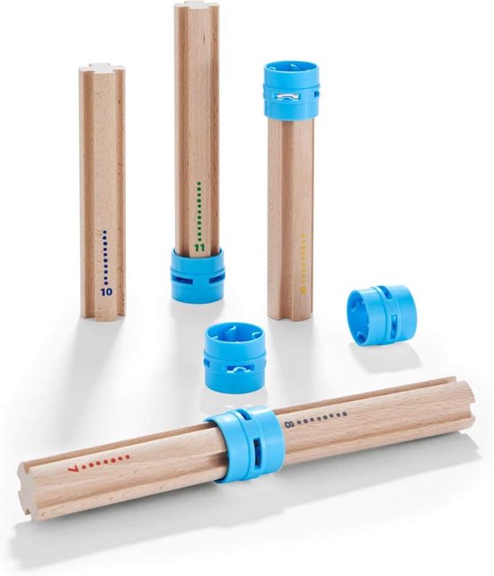 Extra set hoge pilaren voor knikkerbaan, uitbreiding van Merkloos