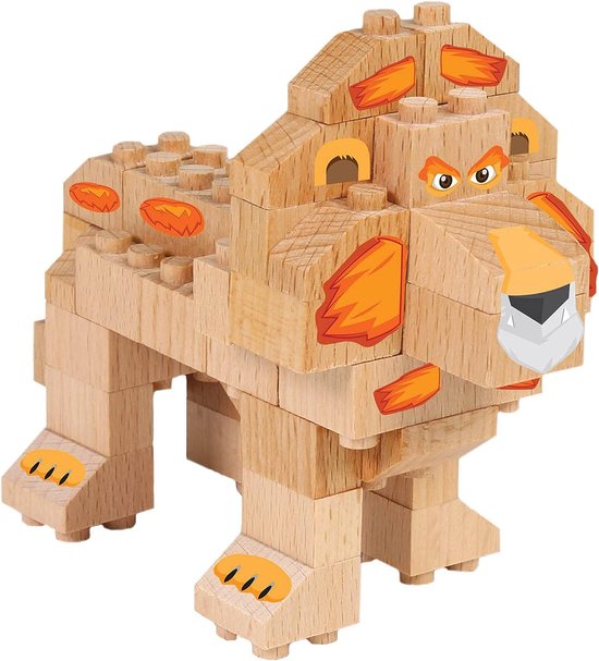 FabBrix - Houten speelgoedstenen - WWF Leeuw van FabBrix