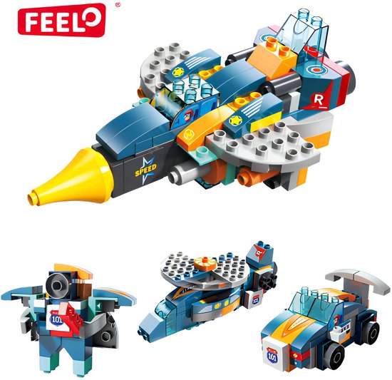FEELO® Vormveranderende Gevechtstruck Bouwblokken – Leuker dan LEGO! Educatief Bouwspeelgoed, Perfect Cadeau voor Kinderen van Merkloos