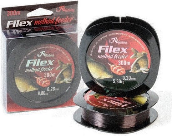 Filex Method Feeder Line - 0.18mm - 300m - 4.50kg - Method Feeder Lijn - Nylon Vislijn van Filex