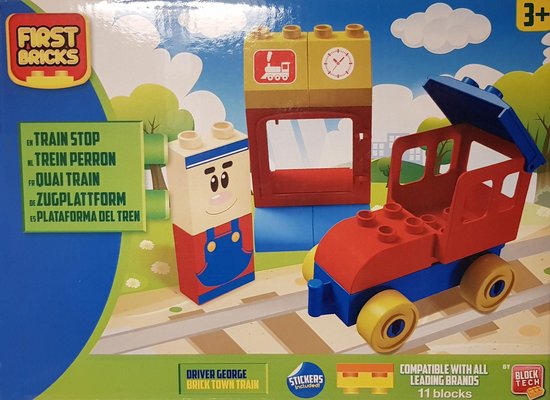 First Bricks trein - blokken - bouwstenen- stenen van BIGJigs