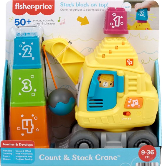 Fisher Price Tel- en Stapelkraan van Fisher-Price