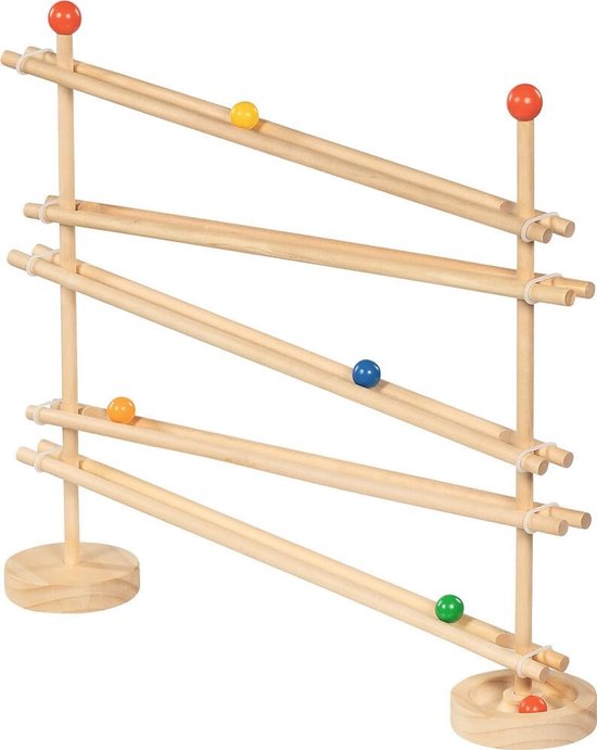 Flexibele Balbaan - Houten Knikkerbaan - Creatief Bouwen - Flexibele Baandelen - 32 Delen van Merkloos