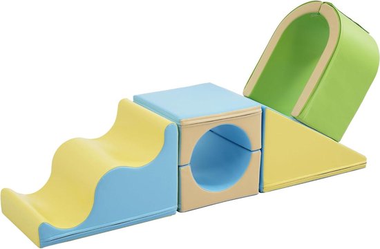 Foam Bouwstenen - Kinder Klimrek - Binnen Spelen - 6-in-1 Set - 152 x 38 x 38 cm - Multicolor van Merkloos