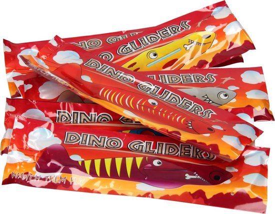 Foam Vliegtuigje Dino 36 stuks assorti van LG-Imports