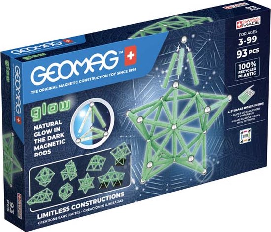 Geomag Geomag Glow Gerecycled 93 stuks van Geomag