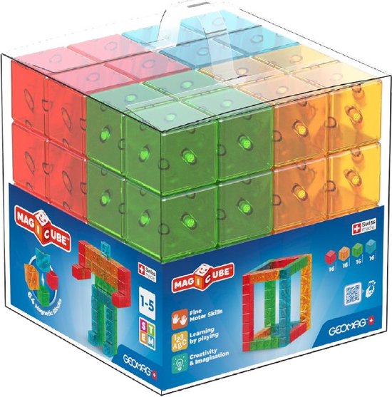 Geomag Geomag Magicube Gem Colors Crystal 64 pcs. van Geomag