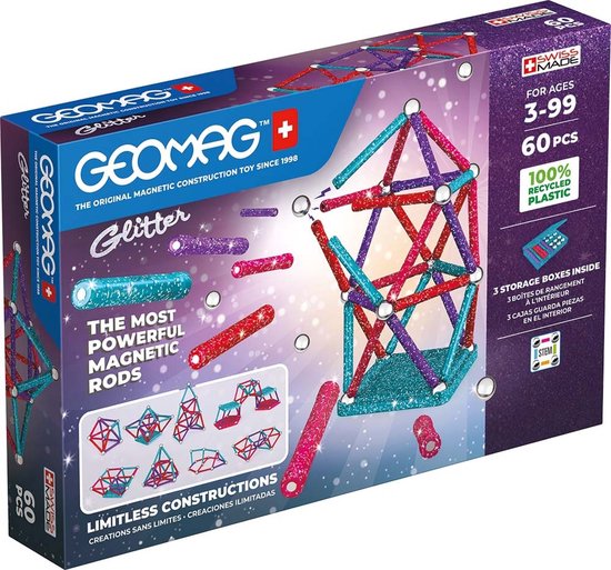 Geomag Glitter Set Recycled - 60-delig van Geomag