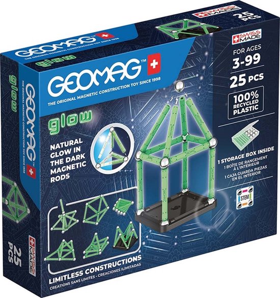 Geomag Glow Set Recycled - 25-delig van Geomag