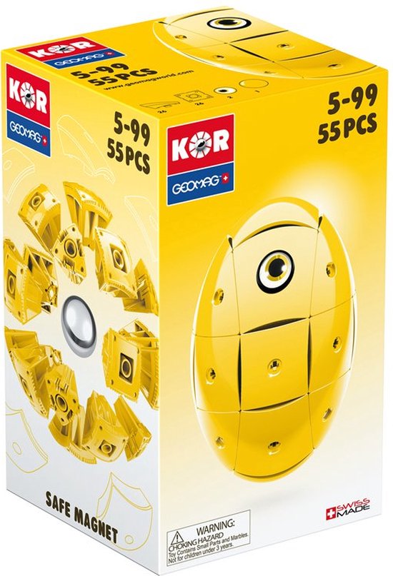 Geomag KOR 2.0 Pantone 108 Yellow 55 delig van Geomag