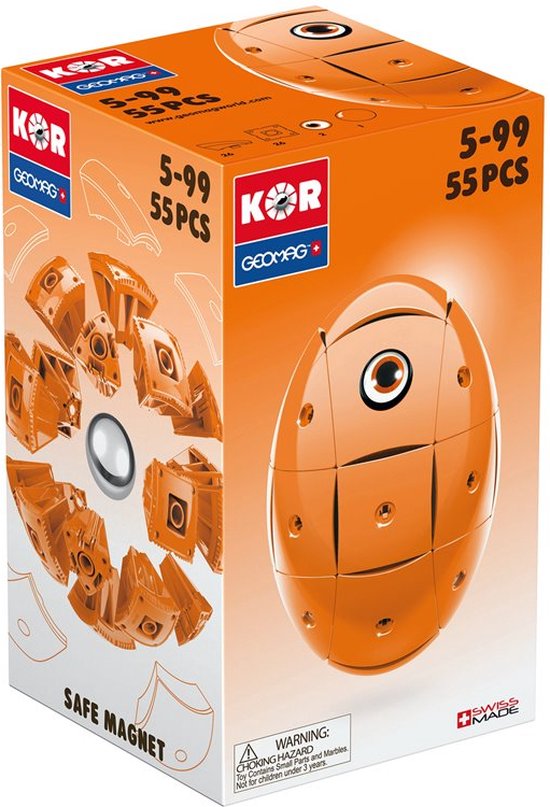 Geomag KOR 2.0 Pantone 151 Orange 55 delig van Geomag