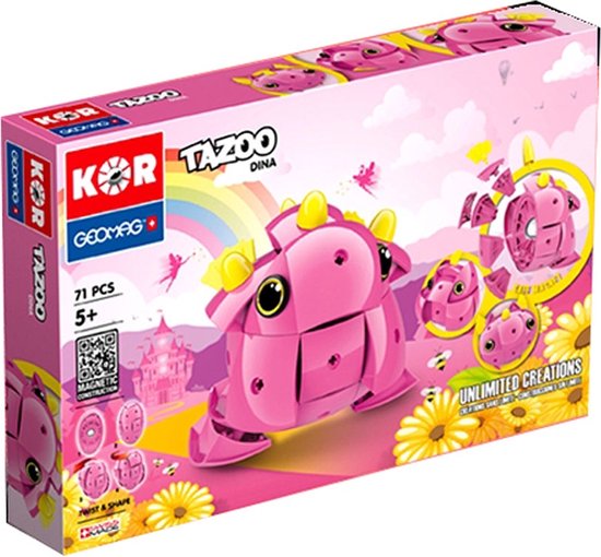 Geomag Kor Tazoo Dina Roze 71-delig van Geomag