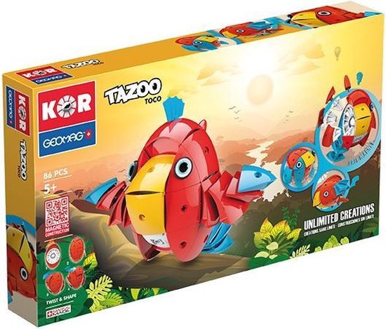 Geomag Kor Tazoo Toco Rood 86-delig van Geomag