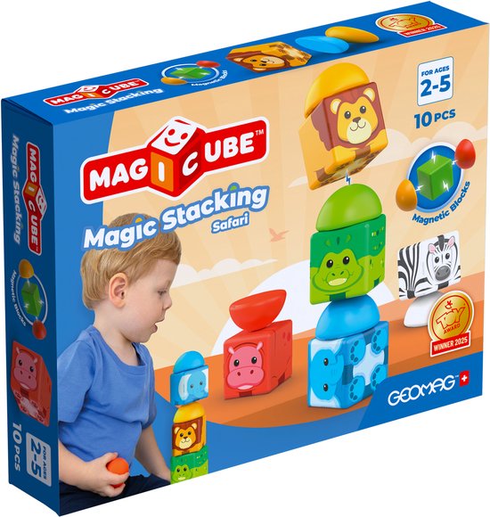 Geomag | Magicube Blokken Stapelen Safari 10 Stuks van Merkloos
