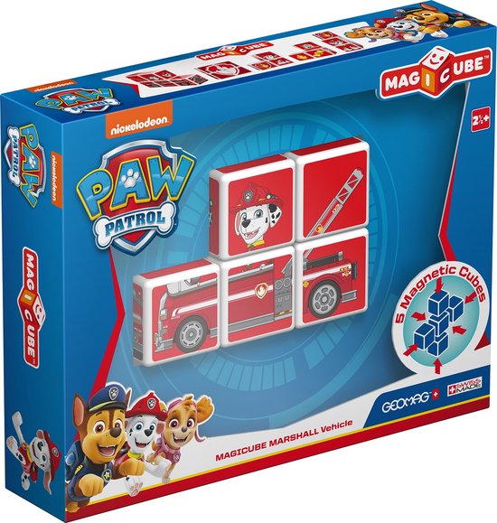 Geomag MagiCube - Constructiespeelgoed - PAW Patrol Marshall Fire Truck van Geomag