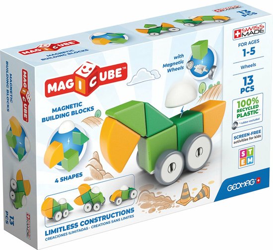 Geomag Magicube Recyclede Vormen Wielen 13-delig van Geomag