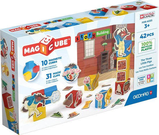 Geomag Magicube Story Building Three Little Pigs 42 pcs van Geomag