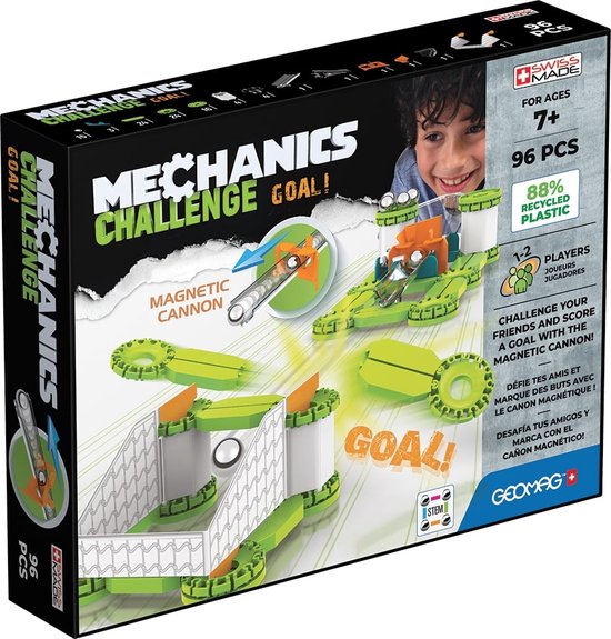 Geomag Mechanics Recycled Challenge Goal! 96 pcs van Geomag