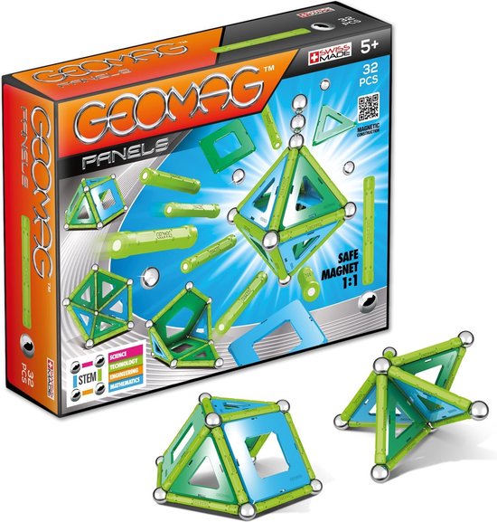 Geomag Panels Groen/blauw 32-delig van Geomag