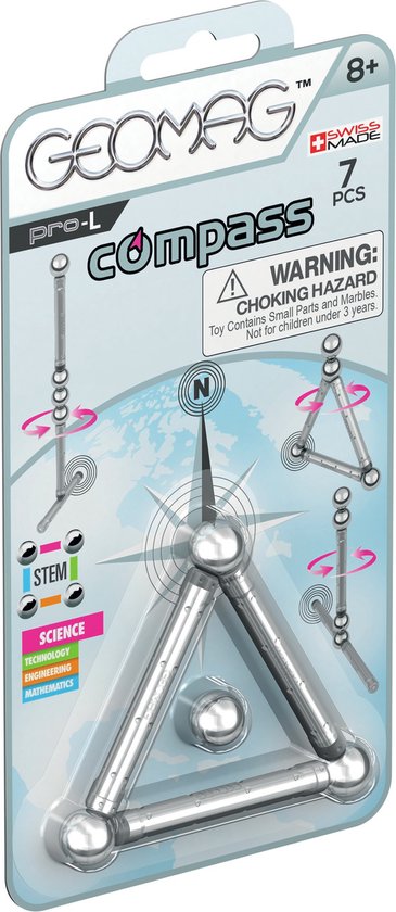 Geomag Pro-l Compas 7-delig Zilver van Geomag