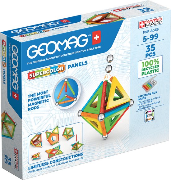 Geomag Super Color Recycled 35 delig van Geomag