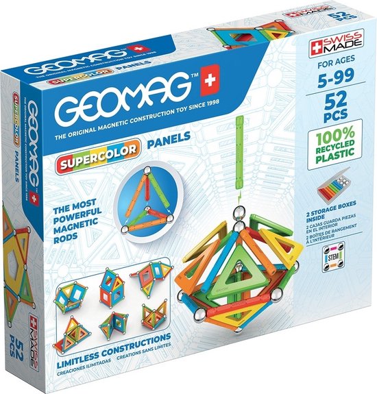 Geomag Super Color Recycled 52 stukjes van Geomag