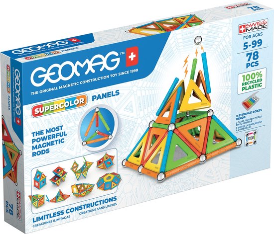 Geomag Super Color Recycled 78 delig van Geomag