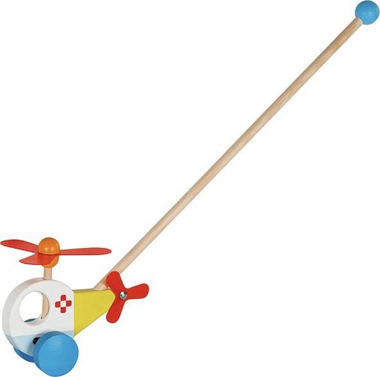 Goki Houten Duwfiguur Helikopter van Goki