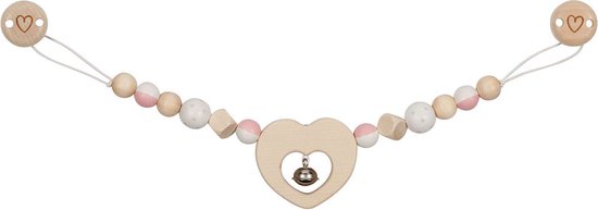 Goki Houten Wandelwagenketting Hart met Clips van Goki