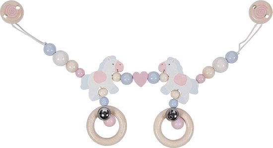 Goki Houten Wandelwagenketting Paard met Clips van Goki