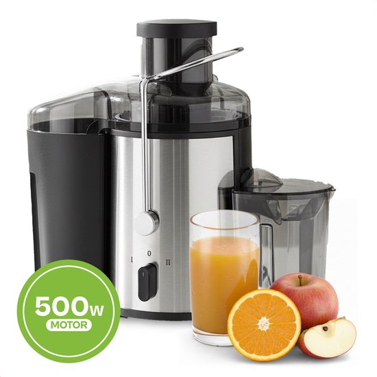 Golermo® Sapcentrifuge – Juicer voor Groenten & Fruit – 500W – 2 Snelheden – Grote 65mm Vulopening – 450ml Sapkan – 1500ml Pulpcontainer – Drip-Stop & Veiligheidssysteem van Golermo