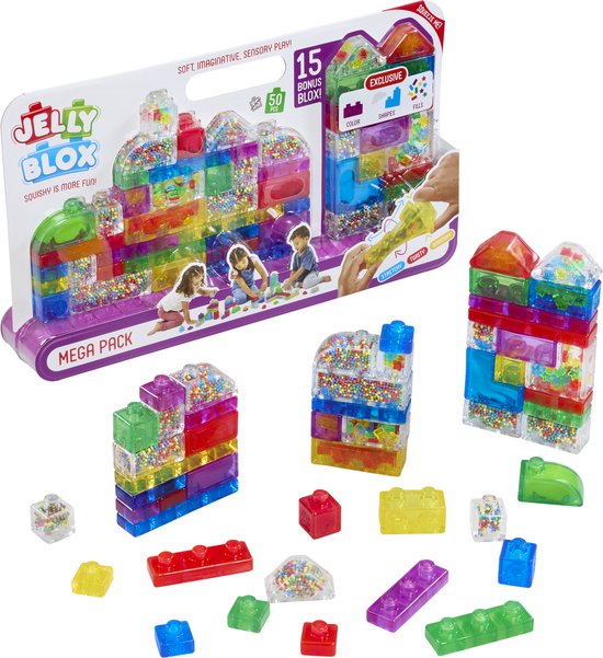 Goliath Jelly Blox Mega Pack - Constructiespeelgoed - Zachte Bouwblokken - Pijnvrij Spelen - Vanaf 2 jaar - BPA vrij van Goliath