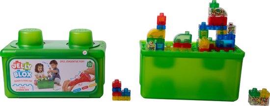 Goliath Jelly Blox Storage Box - Constructiespeelgoed - Zachte Bouwblokken - Pijnvrij Spelen - Vanaf 2 jaar van Goliath