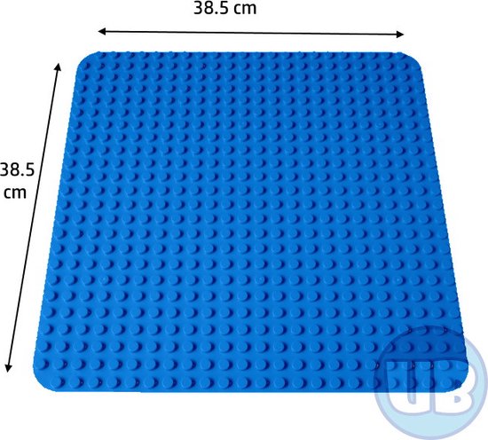Grote bouwplaat blauw – 38,5 x 38,5 cm van Merkloos
