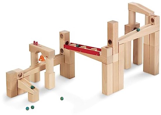 Grote Kogelbaan Bouwset – 42 Houten Delen voor Creatief Spelen en Experimenteren van Merkloos