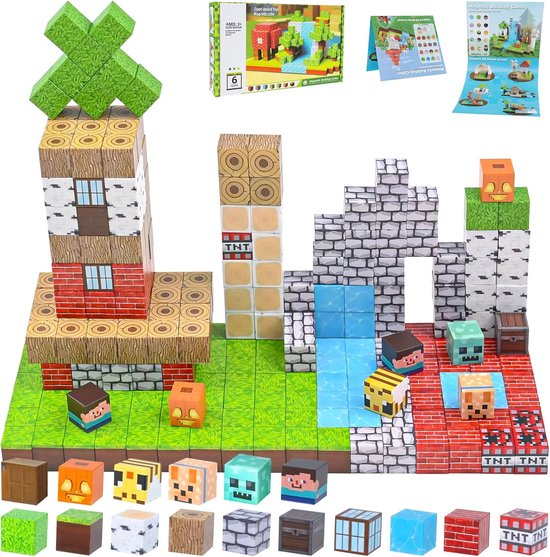 Grote Set Magnetische Bouwstenen 100 Delen - Educatief Speelgoed van Merkloos