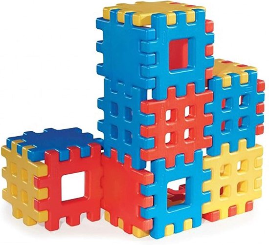 Grote Wafel Blokken - Bouwstenen - Creatief Spelen - Lichtgewicht & Veilig - 35.56 cm - Meerkleurig van Merkloos