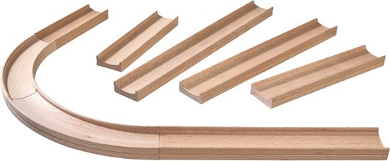 Haba Uitbreidingsset Kullerbü Knikkerbaan Hout Bruin 8-delig van HABA