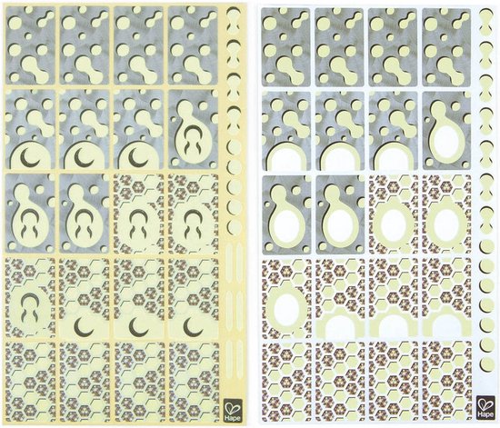 Hape Quadrilla Knikkerbaan Stickers Glow In The Dark van Hape