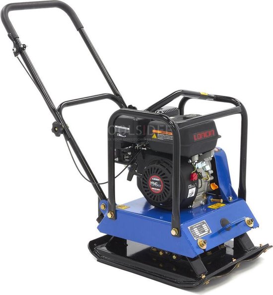 HBM Professionele 6,5 PK Trilplaat Inclusief Wielenset en Bestrating Beschermplaat 15000N van Merkloos	