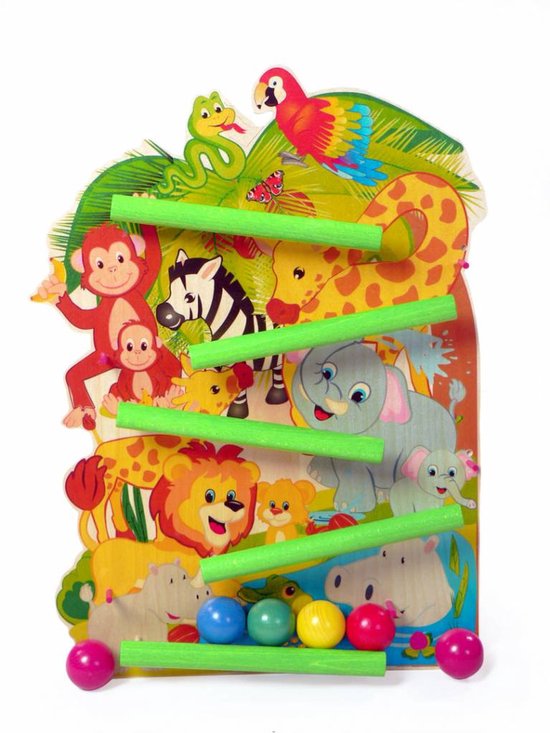 Hess Knikkerbaan Jungle Hout van Merkloos