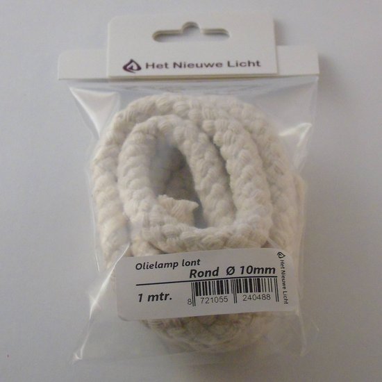 Het Nieuwe Licht ® - Olielamp lont - rond 10mm - zonder kern - 1mtr van Het Nieuwe Licht®