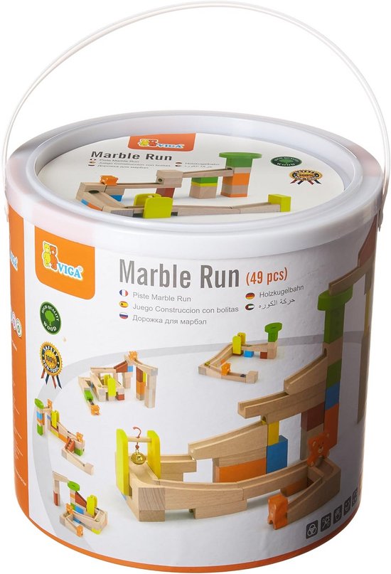 Houten Bouwset met 49 Delen voor Kinderen - Stimuleert Creativiteit van Merkloos