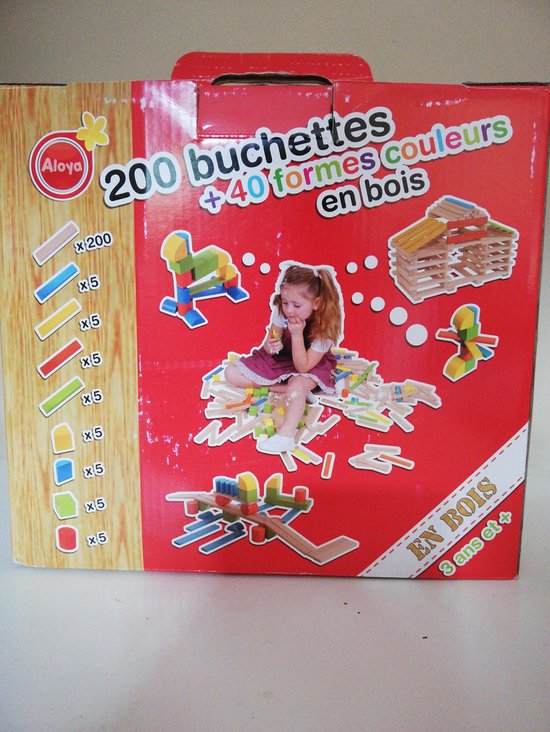 Houten plankjes 200+40 gekleurde van CreaTeam