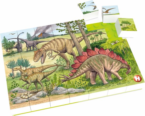 Hubelino Blokpuzzel Dinosaurus Wereld, 35st. van Hubelino