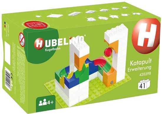 Hubelino Knikkerbaan Uitbreidingsset Katapult, 41dlg. van Hubelino