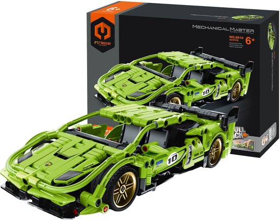 iM.Master – Pull Back Supercar Groen Constructiespeelset van Merkloos