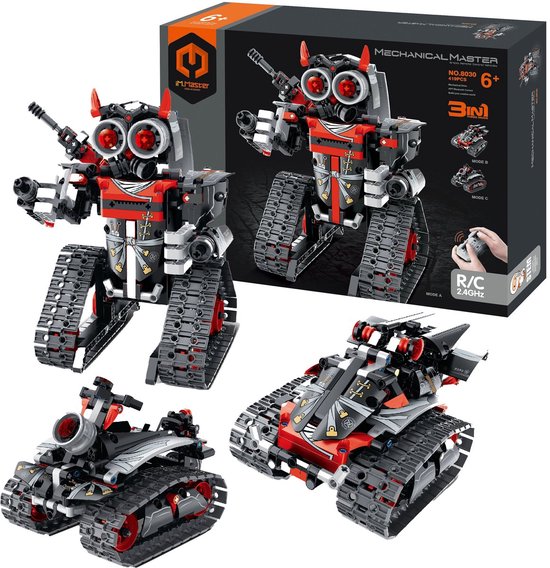 iM.Master RC 3-in-1 Robot/Tank/Offroad Car Constructiespeelset - Op afstand bestuurbaar - App programmeerbaar van Merkloos